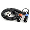 Remote Audio CAXSTECOIL XLR Stereo w/5P F & two 3P M. Coiled