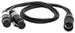AK 2U/SU, 19.5" (1) XLR-5M to (2) XLR-3F