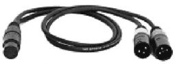 AK SU/2U, 19.5" (2) XLR-3M to (1) XLR-5F